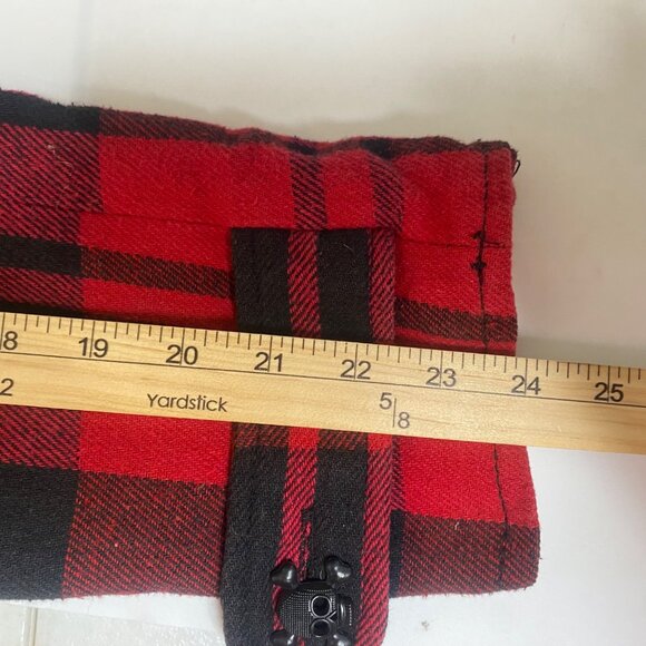 BB Dakota Coat Womens XL Plaid Cotton Blend Skull Button Grunge Tweed Pea Coat - Picture 11 of 12